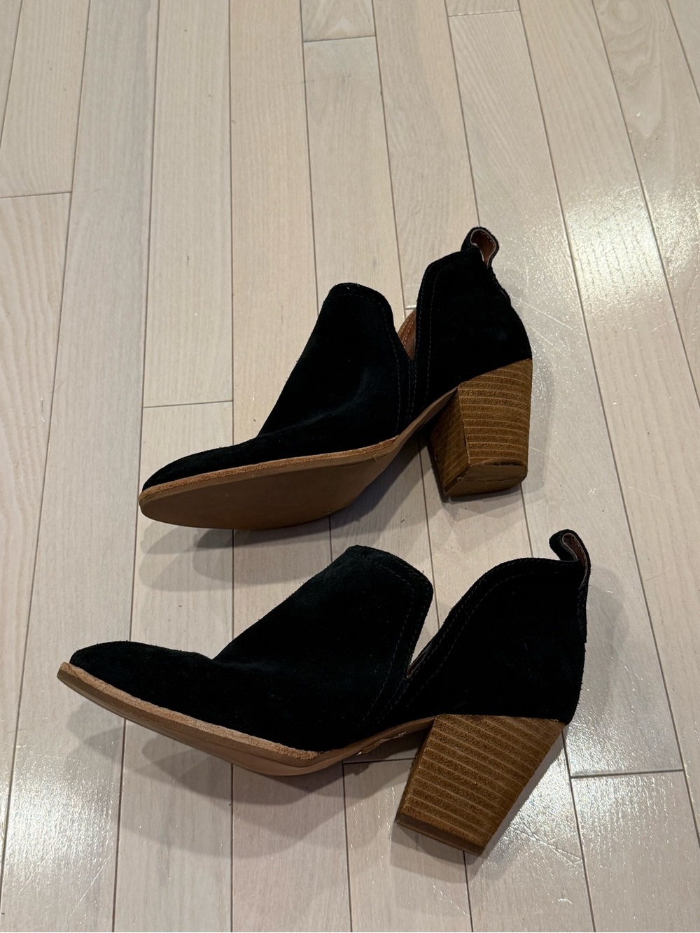 Jeffrey Campbell Black Suede Cutout Booties - Picture 3 of 6